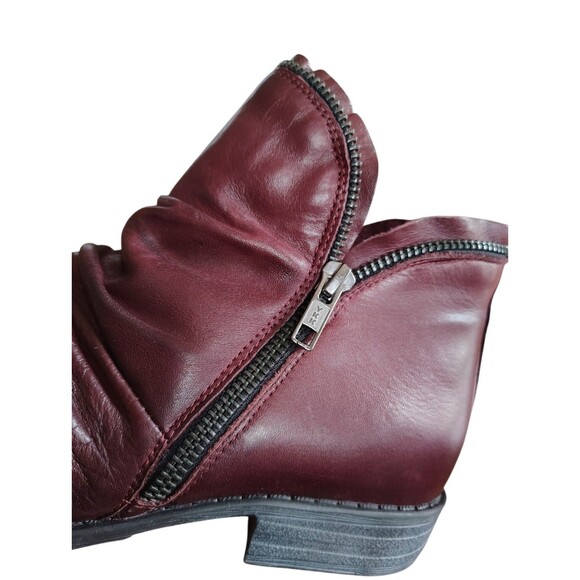 Miz Mooz Luna Burgundy Wine Leather Boot Size 8 Women's   49 - Picture 5 of 16